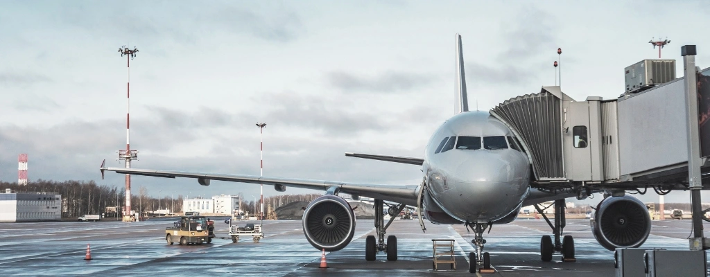 Aircraft, ready for boarding and departure