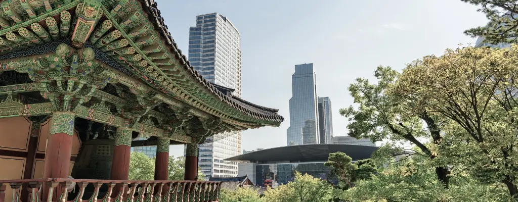 Bongeunsa Temple at Gangnam District in Seoul, South Korea