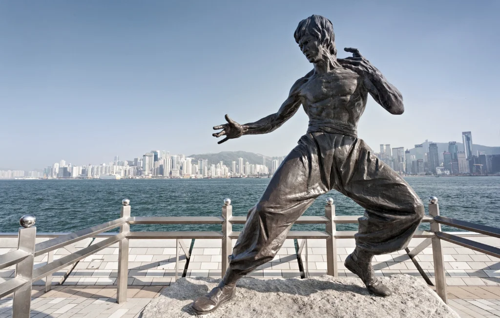 Bruce Lee Statue at the Avenue of Stars in Hong Kong