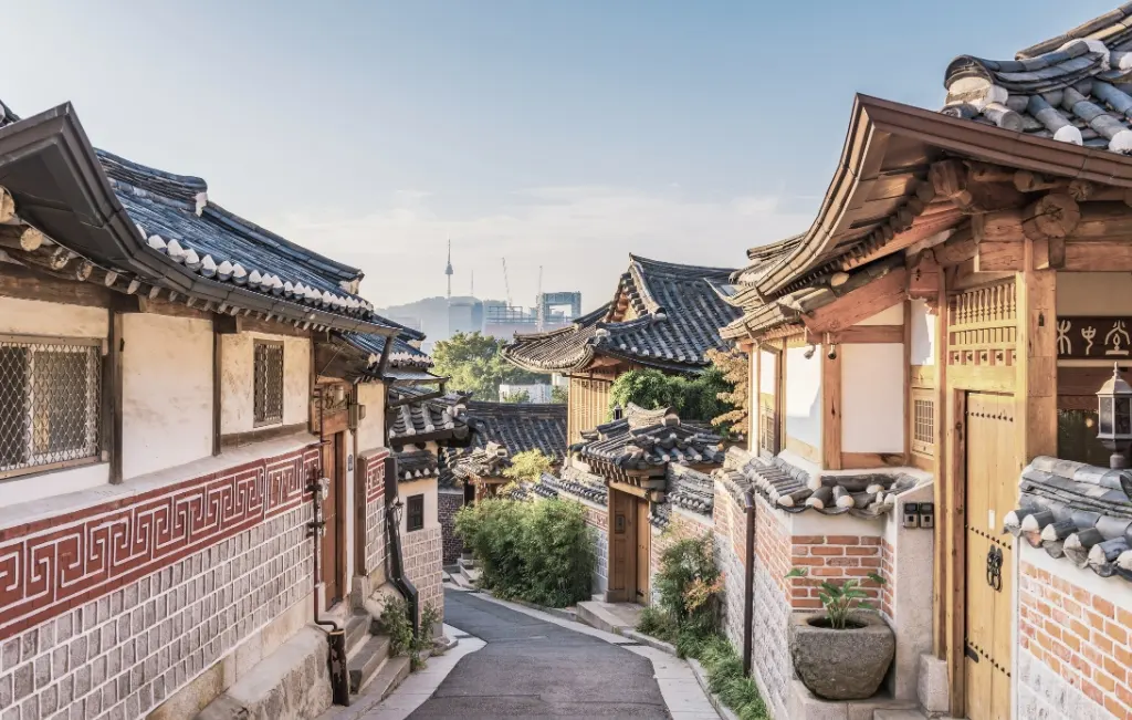 Bukchon Hanok Village in Seoul South Korea