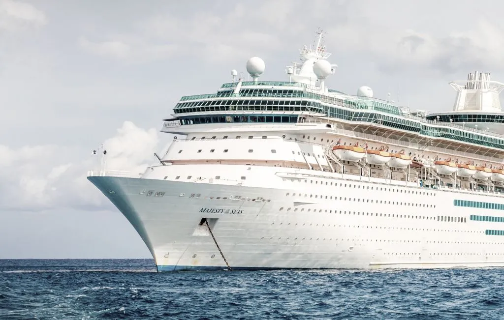 cruise ship in open sea