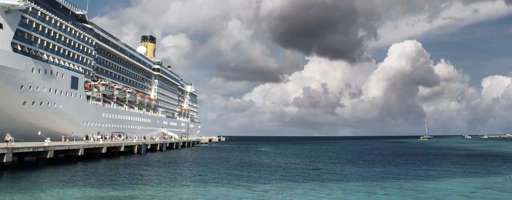 ship anchored in port