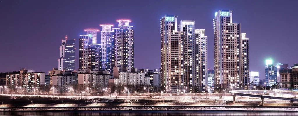 view of gangnam district in seoul