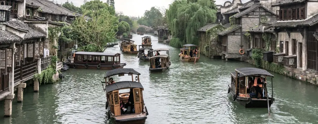 wuzhen in jiaxing china route for Pudong to Hongqiao Airport Transfer